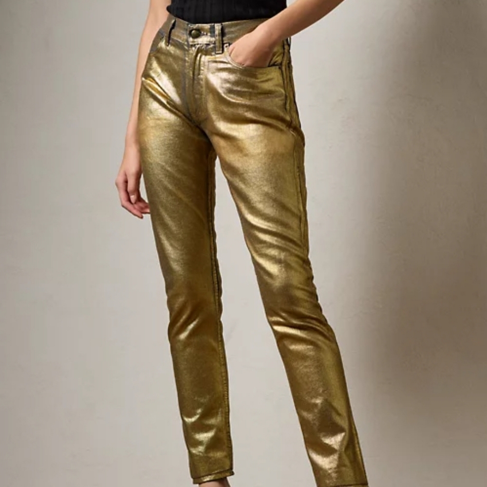 RALPH LAUREN SPRING RUNWAY GOLD JEANS